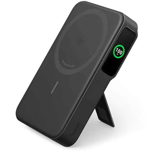 Anker MagGo Wireless External Battery, 10000mAh, 27W, PD + FQI, 1 x QI - 1 x USB-C, Black A1654G11 A1654G11 