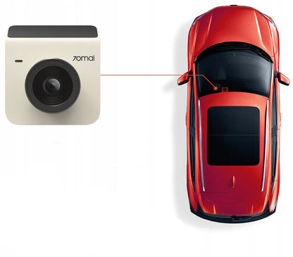 Car Camera 70mai Dash Cam A400, 2K, Wi-Fi, 2inch Display, Beige