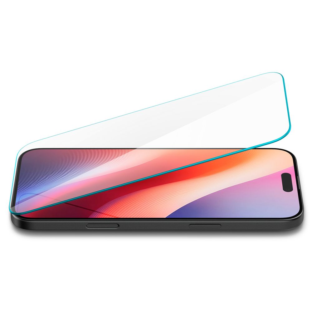 Spigen GlastrR Slim HD Screen Protector for Apple iPhone 16 / 15, Glass Shielded, Full Glue, 2.5D AGL06910 AGL06910 