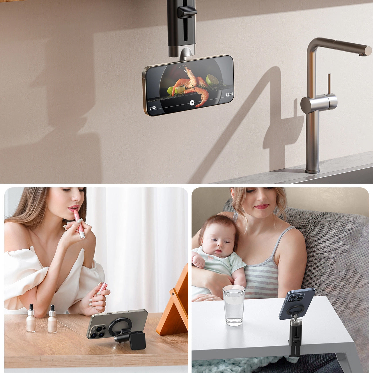 Joyroom Magnetic Mount JR-ZS413, 4.7inch - 7inch, Black 